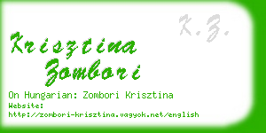 krisztina zombori business card